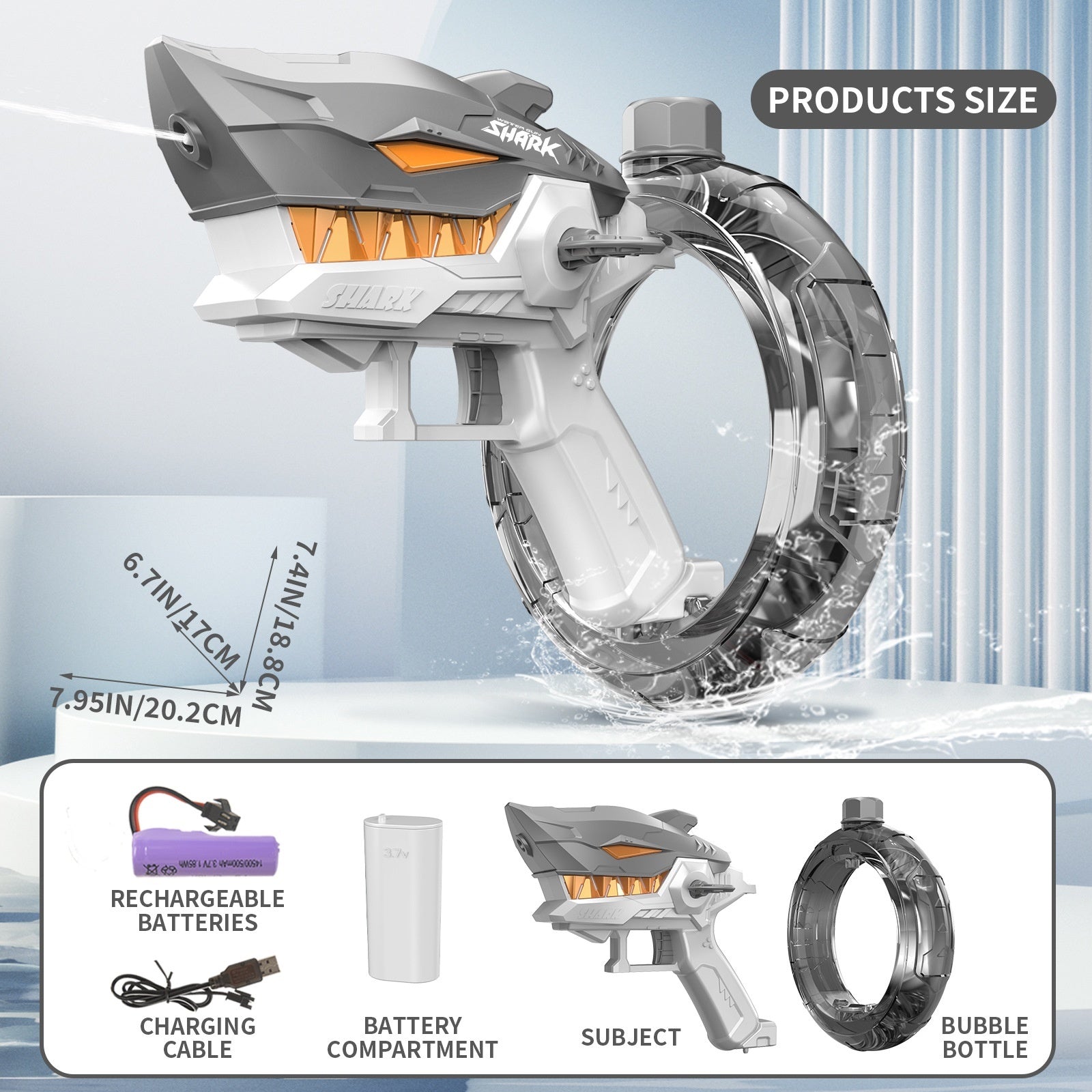 New Shark Electric Water Gun Toys Fully Automatic Continuous Fire