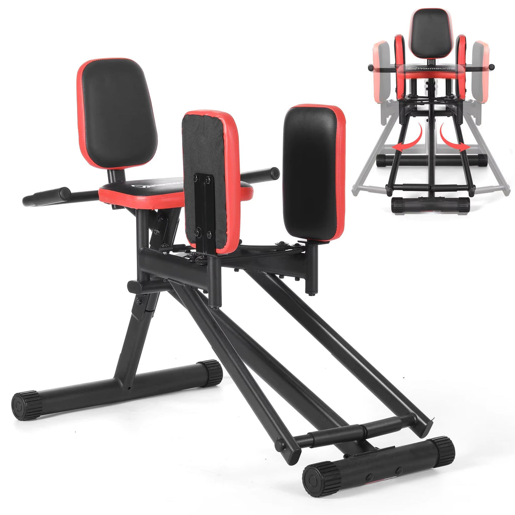 WARMOUNTS Hip Abductor Machine Glute & Thigh Trainer-Adjustable Resistance Band, 300Lbs Weight Cap