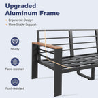 Oversized Aluminum Patio Furniture Set with Thick Cushions
