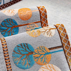 Autumn Trees Boho Chenille Sofa Cover Pet/Kid friendly