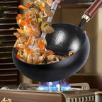 Thick Japanese Iron Pan, Uncoated Cast Iron, Hand-Forged Non-Stick Pan High-Purity