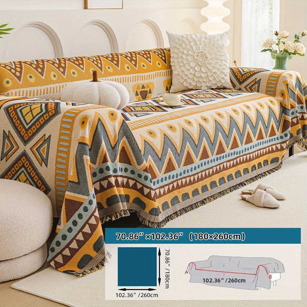 Boho Chic Double-sided Chenille Sofa Cover 6 Gorgeous styles For all Seasons