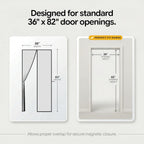AUGO Heavy Duty Magnetic Screen Door - Self-Sealing for Ultimate Bug Protection