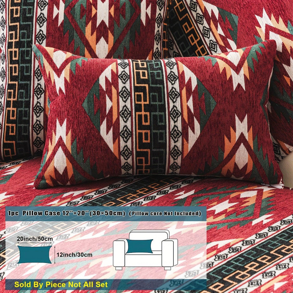 Boho Winter Couch Cover - Chic Snow Chenille Pet Protector