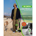 28" Heavy-Duty Foldable Dog Pooper Scooper - Unbreakable, Easy-to-Use for Grass, Gravel & Outdoor Cleanup