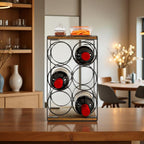 SUOERNUO Wood Countertop Wine Rack No Assembly Needed 6-Bottle Capacity