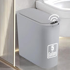 TIPGO 5 Gallon Motion Senor Bathroom Trash Can with Lid, VARIOUS COLORS, Automatic Garbage Can Touchless, Smart Plastic Waste Basket for Narrow Spaces, Bathroom, Office, Bedroom, Living Room (Black)