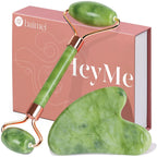 BAIMEI Icyme Gua Sha & Jade Roller Facial Tool Set for Puffiness and Redness Reducing
