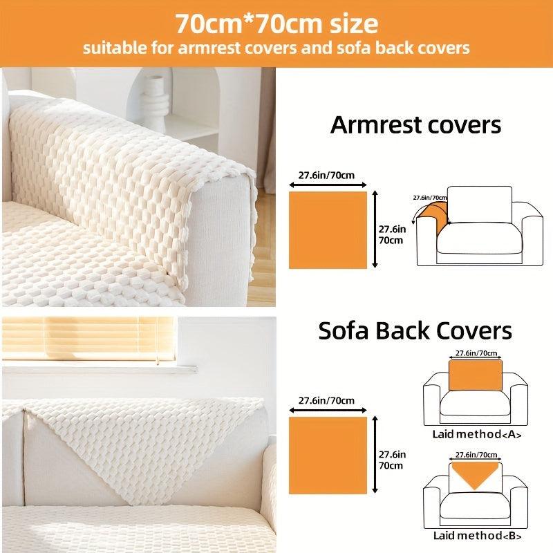 Plush Nordic Sofa Slipcover Pet/Kid Friendly Washable