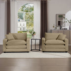 Luxe & Sophisticated Deep Seated Pair of Single Chairs