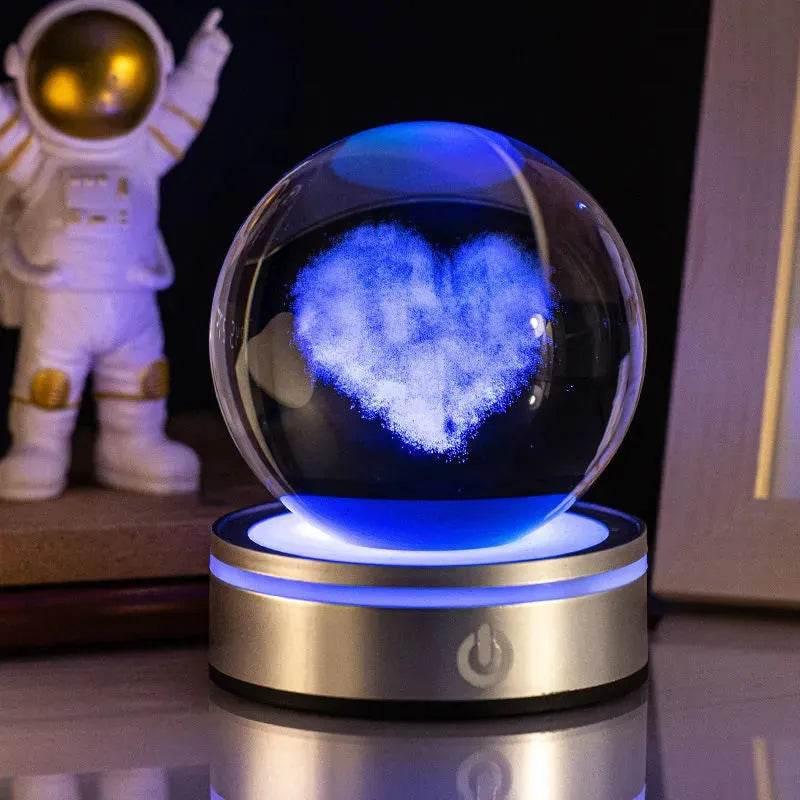 3D Space, Whale, Christmas & MORE, LED Crystal Ball Lamp NightLight