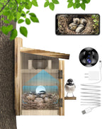 Bird House Camera Solar WiFi 2K HD Smart Birdhouse Motion Detection