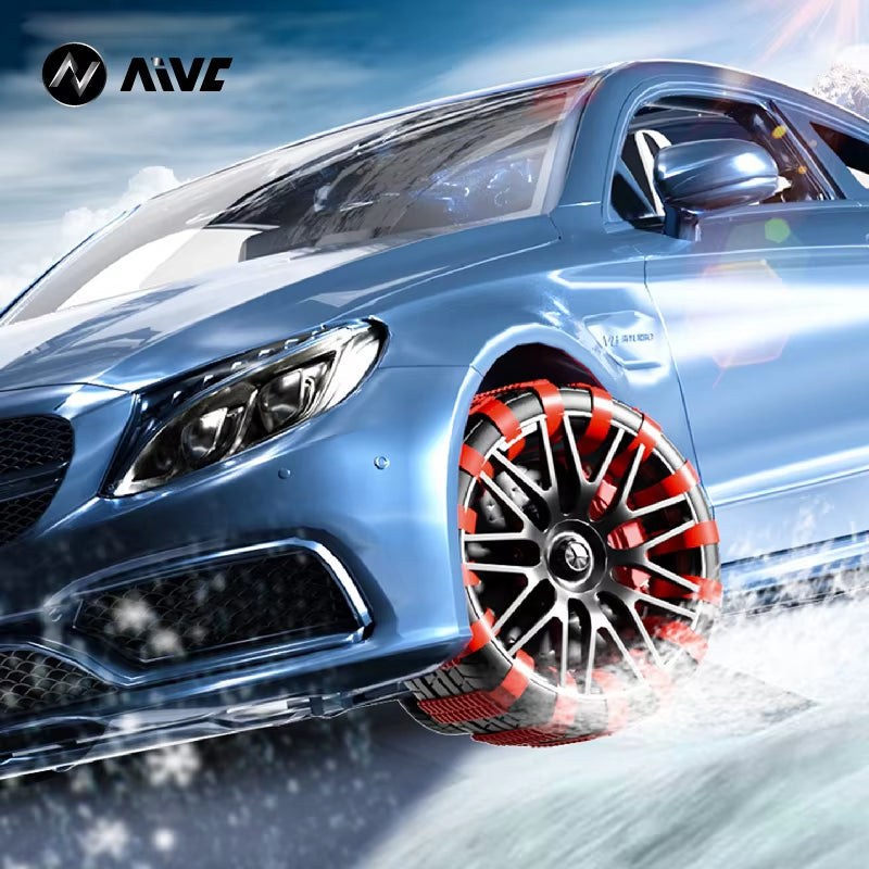 AIVC Anti-Skid Snow Chains for Car Motorcycles Winter and Bad Terrain Wheels Anti-Slip Emergency Universal Lockout Artifact