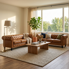 2PC Elegant PU Leather Sofa Set