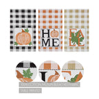 VHC Fall Harvest Kitchen Towel Set of 3 | Pumpkin, Home & Fall Buffalo Check Tea Towels