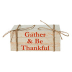 VHC Gather & Be Thankful Faux Book Stack | Rustic Fall Farmhouse Decor