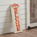 Fall Welcome Wooden Porch Sign – Vertical Autumn Entryway & Front Door Decor