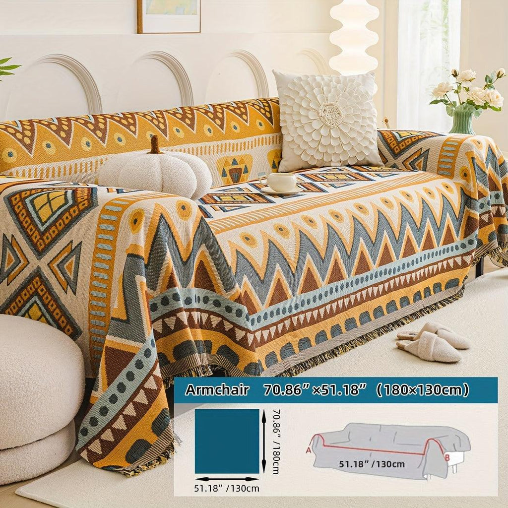 Boho Chic Double-sided Chenille Sofa Cover 6 Gorgeous styles For all Seasons