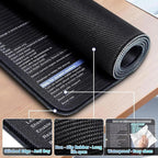 Excel Shortcut Cheat Sheet Mouse Pad Large Waterproof Desk Mat for Keyboard & Mouse Ergonomic Office Home Workstation Accessory 31.5 X 11.8 Inch Non-Slip Base