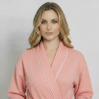 Waffle Piping Bathrobe – Lightweight Spa Comfort