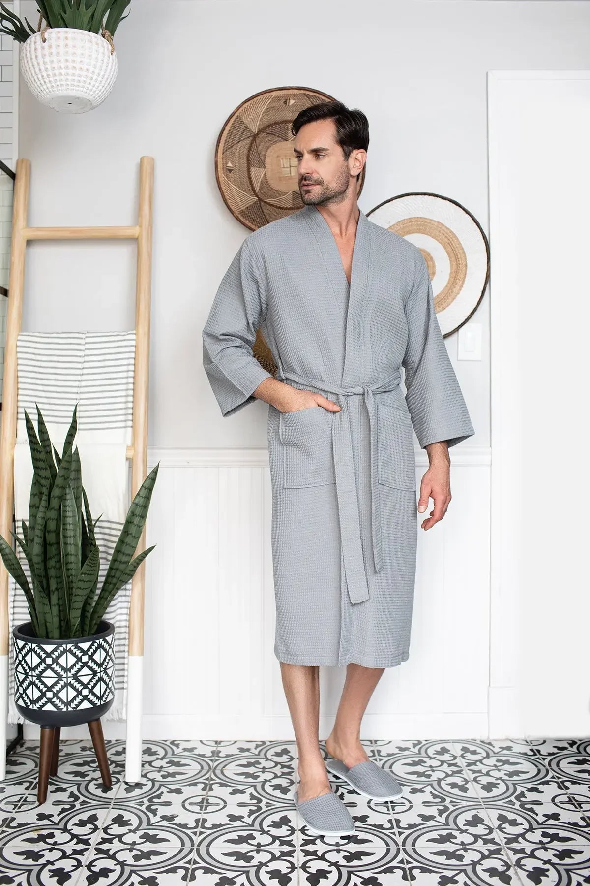 Waffle Bathrobe for Men