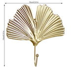 Green Gold Single Leaf Hanging Coat Hook Mini Wall Key Hook Home Decoration Modern Home Hanger Leaf Shape Coat Hooks Wall Mounted Hooks