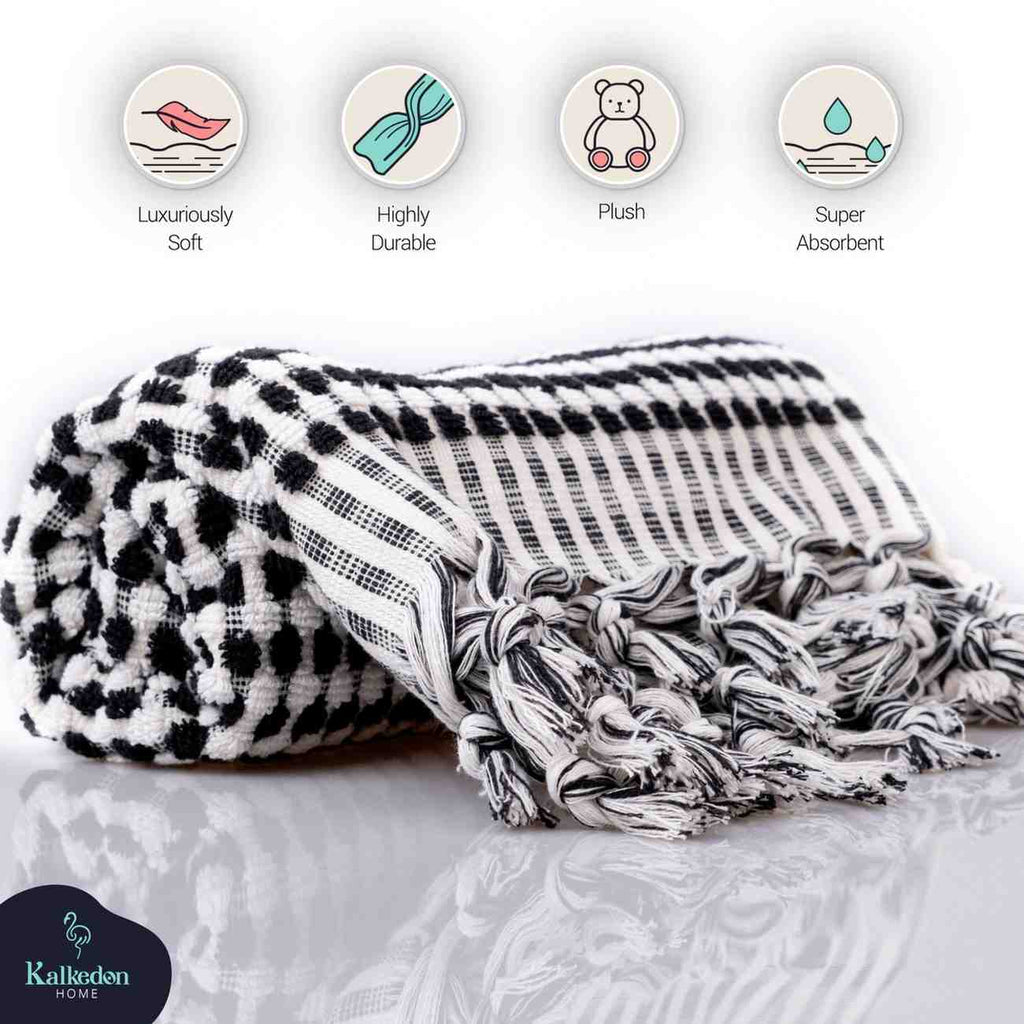 Turkish Cotton Pom Pom Hand Towel