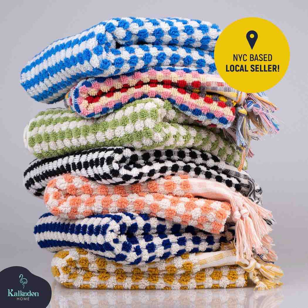 Turkish Cotton Pom Pom Hand Towel