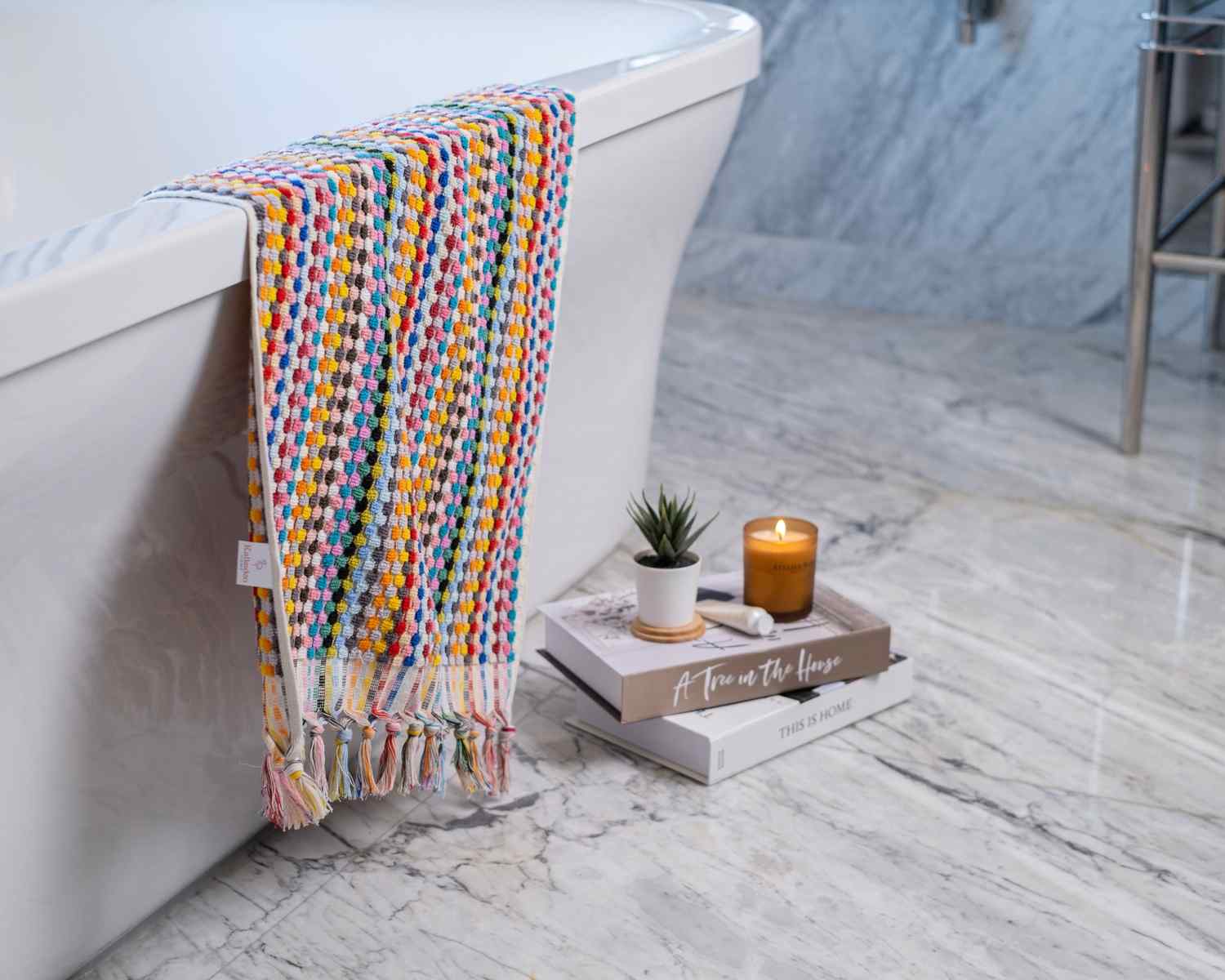 Turkish Cotton Pom Pom Hand Towel