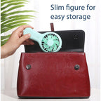 Handheld Small Fan Cooler Portable Small USB Charging Fan Mini Silent Charging Desk Dormitory Office Student Gifts Long Endurance Rechargeable Personal Fan for Kids Girls Women Men Home Office Indoor Outdoor Travel