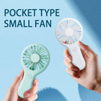 Handheld Small Fan Cooler Portable Small USB Charging Fan Mini Silent Charging Desk Dormitory Office Student Gifts Long Endurance Rechargeable Personal Fan for Kids Girls Women Men Home Office Indoor Outdoor Travel