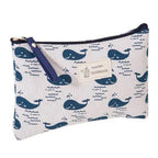 Handmade Retro Pencil Case Large Capacity Stationary Case Cool Stylish Printed Pouch For Office