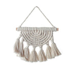 Handmade Wall Art Home Wall Decor Woven Hanging Tapestry Tassel Wind Chimes Wall Hanging Ornaments  Hand Macrame Wall  For Wall Wedding Living Room Gallery Patio Apartment Yard Decor