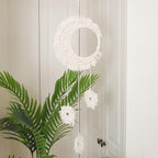 Handmade Wall Art Home Wall Decor Woven Hanging Tapestry Tassel Wind Chimes Wall Hanging Ornaments  Hand Macrame Wall  For Wall Wedding Living Room Gallery Patio Apartment Yard Decor