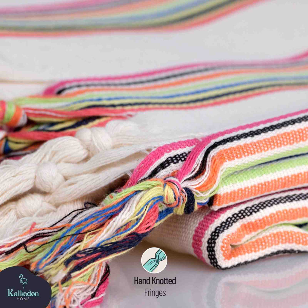 Rainbow Turkish Cotton Blanket