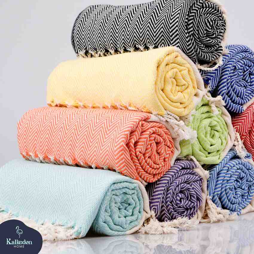 Herringbone 100% Turkish Cotton Beach & Bath Towel