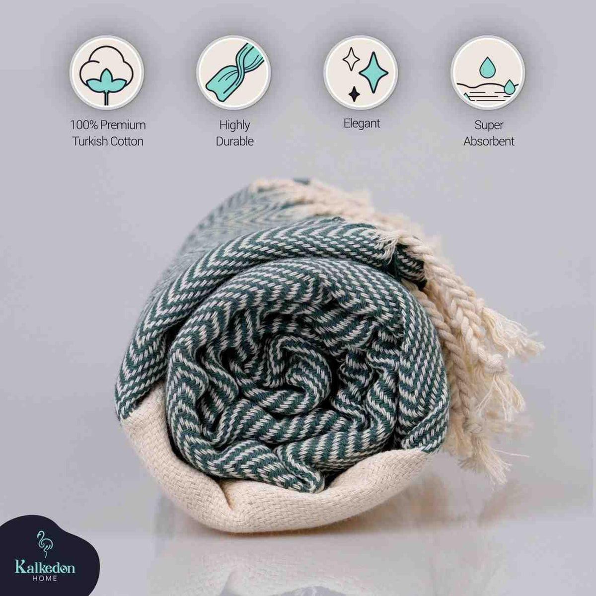 Herringbone 100% Turkish Cotton Beach & Bath Towel