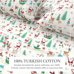Turkish Cotton Christmas Flannel Sheet - Whittaker Collection