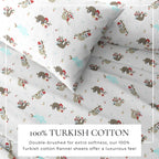 Turkish Cotton Christmas Flannel Sheet - Whittaker Collection