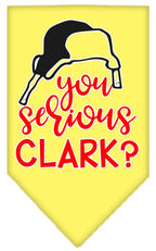 Christmas Pet and Dog Bandana Screen Printed, "You Serious Clark?"