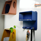 Floating Wall Shelf, Magnetic Key Holder