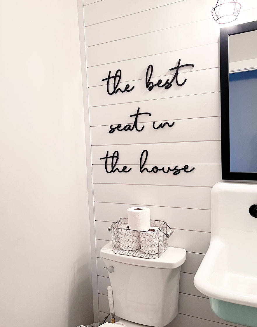 The Best Seat in The House Bathroom Sign