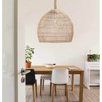 WalmHomie Hand Woven Pendant Light Rattan Lamp Shade,Rope Lamp