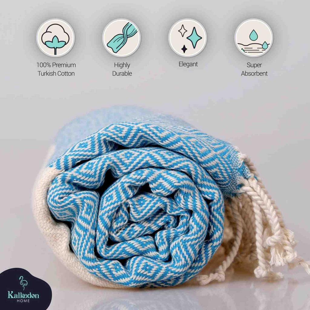 Diamond 100% Turkish Cotton Beach Towel