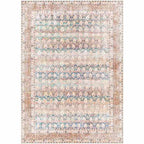 Rust Maligaya Distressed Washable Area Rug