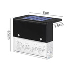 LED Solar Fence Light Outdoor Courtyard Home Garden Decoration Light RGB Waterproof Plywood Lights Decorative Table Lamp Cute Study Lamps for Bedroom Décor
