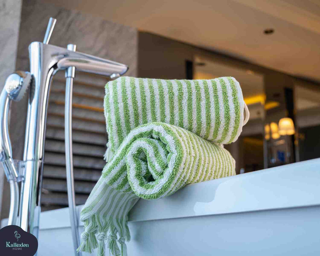 Striped Hand Towel for Bath & Kitchen