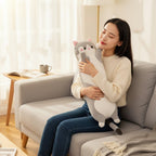 Soft Cuddly Plush Cat Pillow – 26" Long