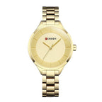 Luxury Gold Womens Watch Stainless Steel Ladies Wrist Watches Analog Quartz Watch Steel Quartz Ladies Watch Waterproof Stainless Steel Wrist Watch For Women