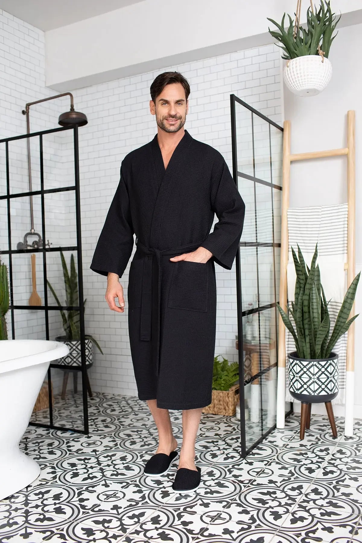Waffle Bathrobe for Men